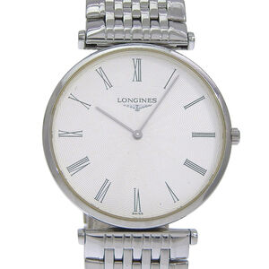 Longines LONGINES watch L4.709.4 Stainless steel silver quartz analog white d...